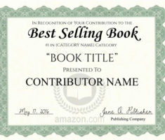 Best Seller Award Certificate Template