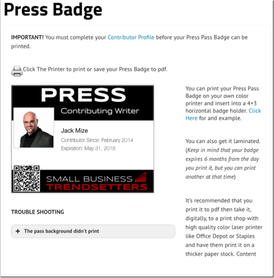 SBT Press Badge