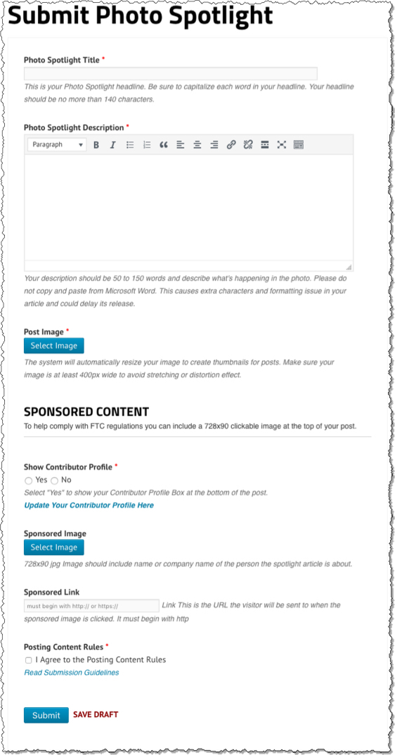 Submit Photo Spotlight