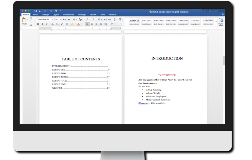Solo Author Book Interior Word Templates